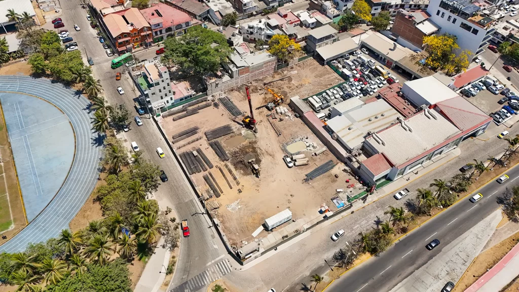 Ongoing construction of luxury beachfront condos at VBoulevard