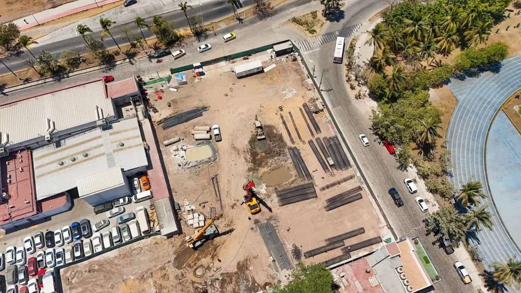 construction progress showing structural foundation in Puerto Vallarta