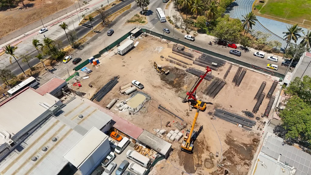 Ongoing construction of luxury beachfront condos